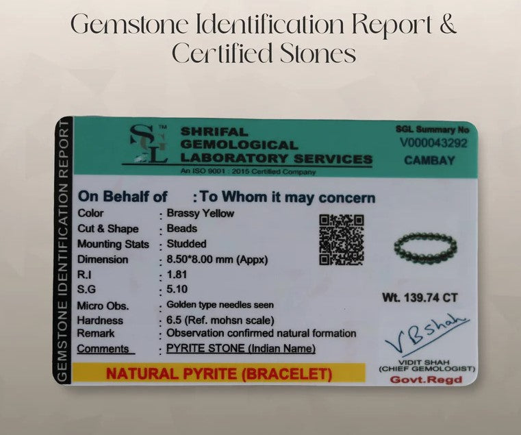 Raw Pyrite Natural Stone Bracelet – Handcrafted Energy Jewelry