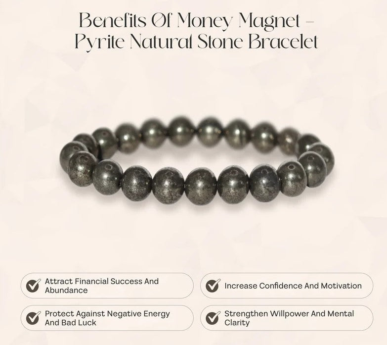 Money Magnet -  Raw Pyrite Natural Stone Bracelet