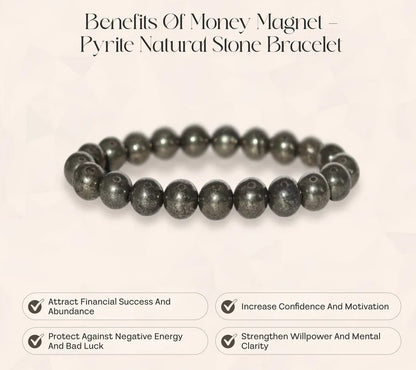 Money Magnet -  Raw Pyrite Natural Stone Bracelet